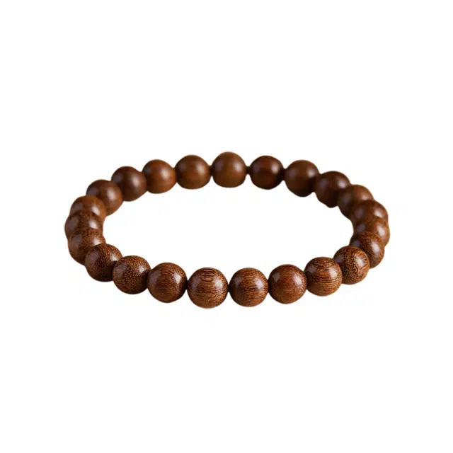 湘喜 国风招财纳福转运珠平安念珠老料纯手工打磨盘玩串珠文玩#好运 金丝檀木 手串 男女同款情侣款