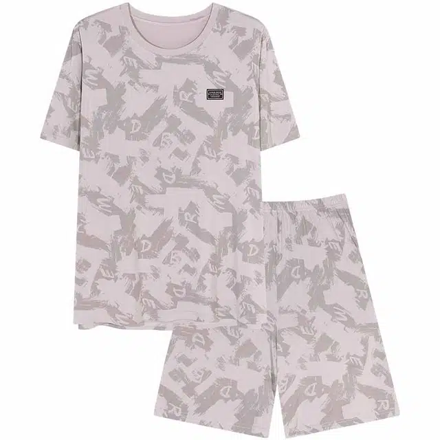 好福份 休闲舒适柔软短袖睡衣套装 男款