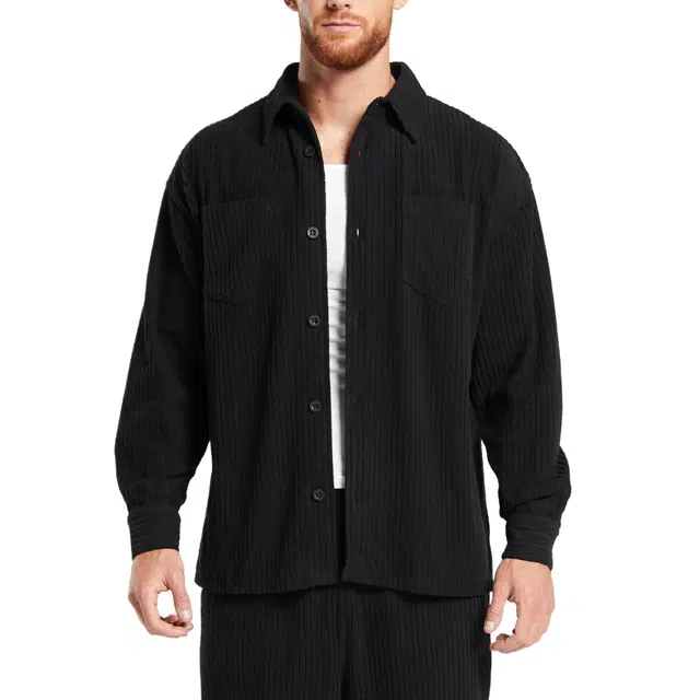 GYMSHARK Cord Overshirt logo