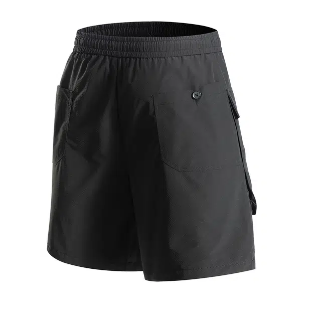 领航骆驼 户外简约百搭舒适中腰宽松系带休闲短裤 男女同款