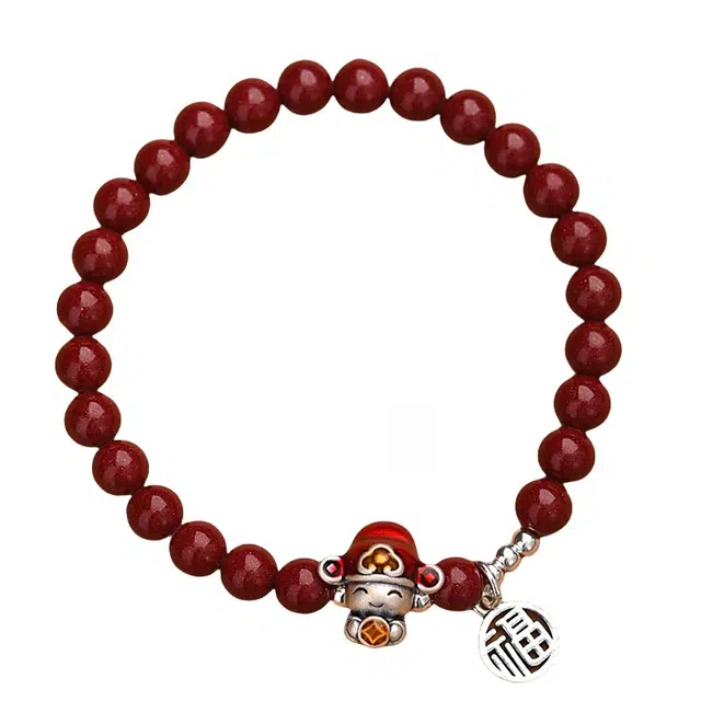 子婳 小财神款新中式蛇年本命年#好运再造辰砂 朱砂 手串 男女同款情侣款