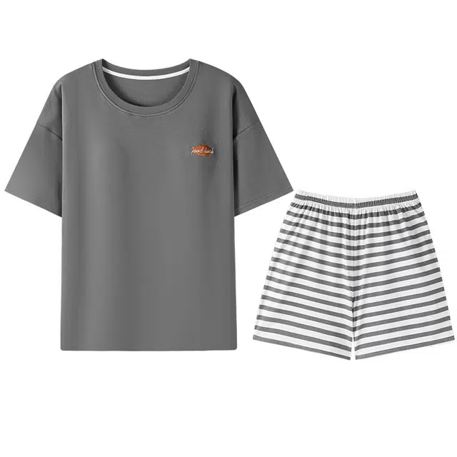 向薇 短裤透气休闲可外穿舒适短袖家居服睡衣套装 女款