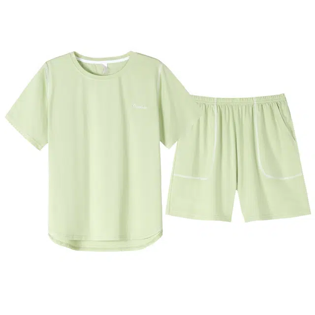 睦隆世家 简约短袖短裤家居服睡衣套装 女款