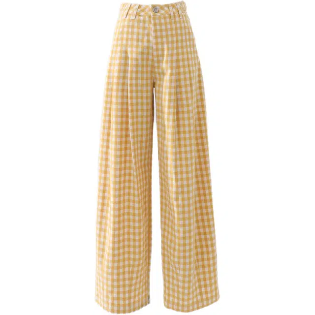 玫丝朵 美式复古高腰宽松阔腿裤休闲裤 女款