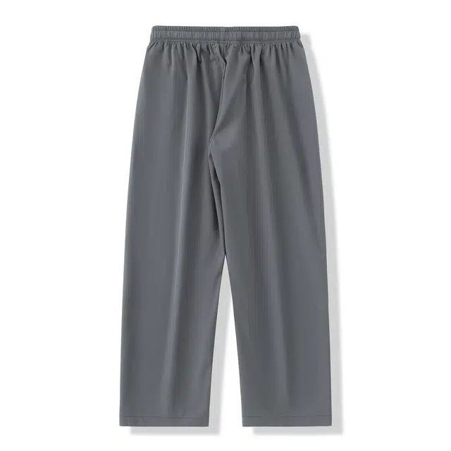 顶峰保罗 冰丝速干薄款字母直筒运动长裤情侣款宽松透气高级感显瘦显高垂感阔腿休闲裤 男女同款