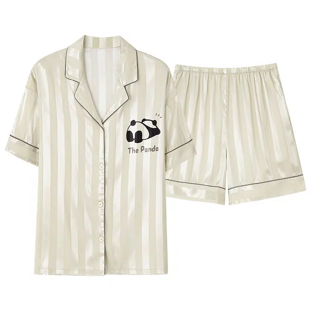 俏佳人 时尚舒适亲肤短袖睡衣套装 女款