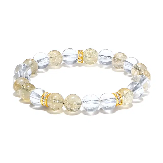 【普陀山官方已过香】  普陀山文创 水逆退散新中式国潮转运珠细腻质感顺风顺水百搭手饰#好运 白水晶 手串 男女同款情侣款