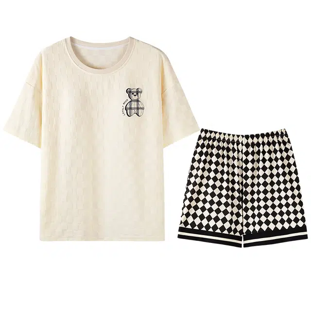 向薇 短袖短裤可爱甜美可外穿家居服睡衣套装 女款