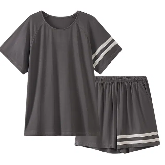 顶瓜瓜 韩式风简约亲肤时尚可外穿家居服睡衣套装 女款