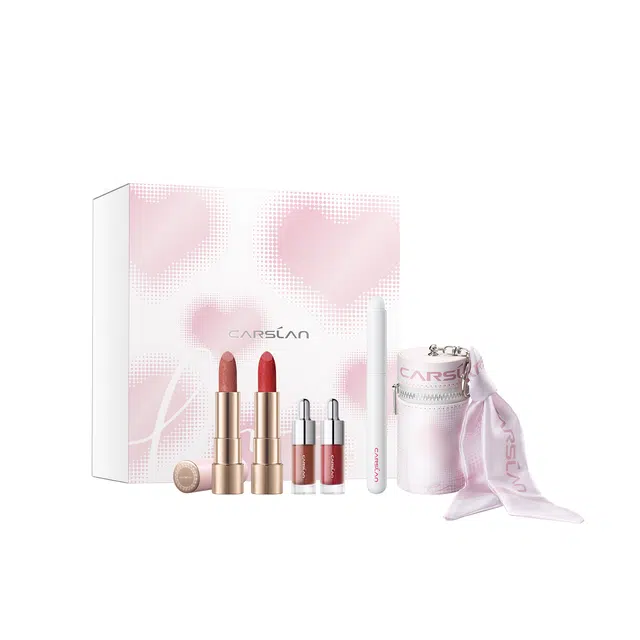 卡姿兰 小轻纱限定口红礼盒彩妆套装 易上色自然雾面 黄皮冷白皮 哑光裸色元气显白唇膏送礼