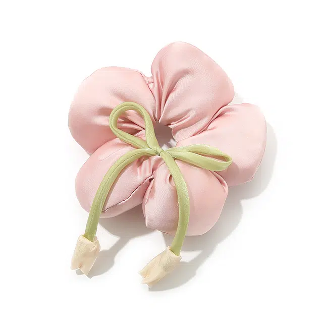 如花梦 花朵大肠小女孩后脑勺丸子头低马尾头饰 公主布艺 高级发饰发圈 女款