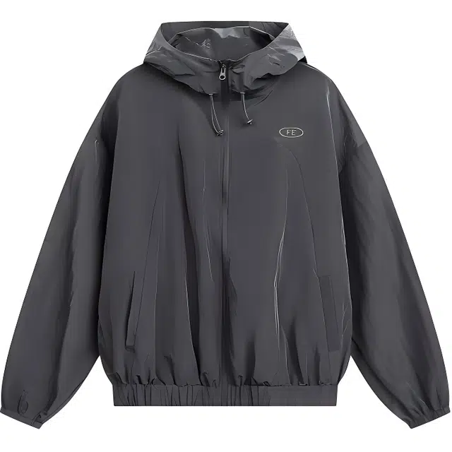 雅鹿 夏季户外运动轻薄连帽潮牌宽松百搭休闲皮肤衣夹克外套 男款