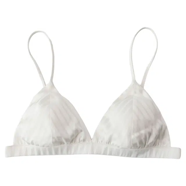潞优野 大露背批发缎面真丝胸罩小胸三角杯薄款法式文胸 女款