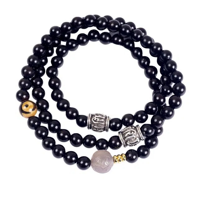 周帝王 多圈 诸事喜乐国风小众新中式复古新中式百搭福禄吉祥时尚百搭好运 黑檀 手串 男女同款情侣款