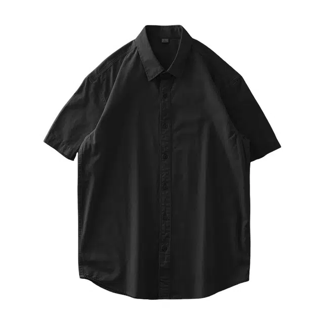 杜克恩 简约时尚宽松休闲通勤短袖衬衫 男款