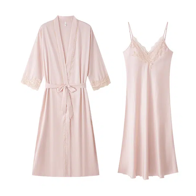 好福份 带胸垫休闲时尚甜美简约纯色家居服睡衣套装 女款