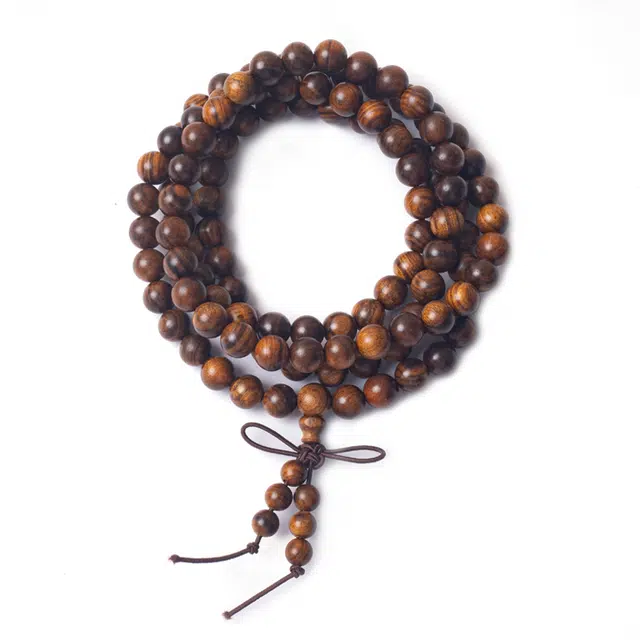 周帝王 平安喜乐学业有成时来运转文玩盘复古轻奢#好运 花梨木 手串 男女同款情侣款