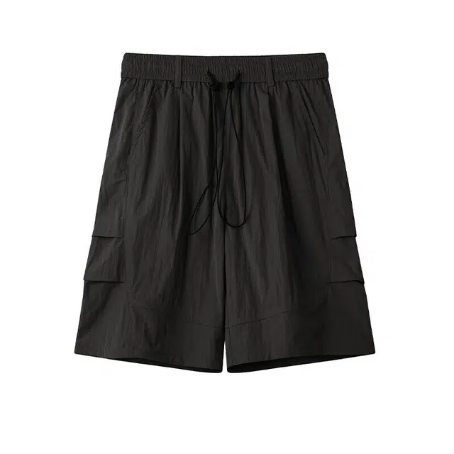 颂希尔 透气美式宽松五分裤复古清爽凉感夏季小众纯色休闲短裤 男女同款