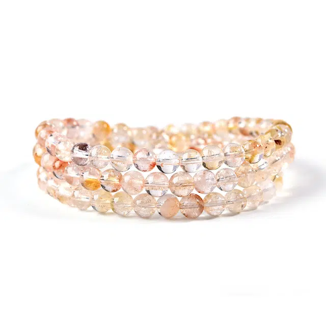 【匠心手作 莹润甜美】 灵菲 招财转运新中式黄塔晶蜂蜜奶盖多圈叠戴 小众百搭设计感可爱显白#好运 黄水晶 手串 女款