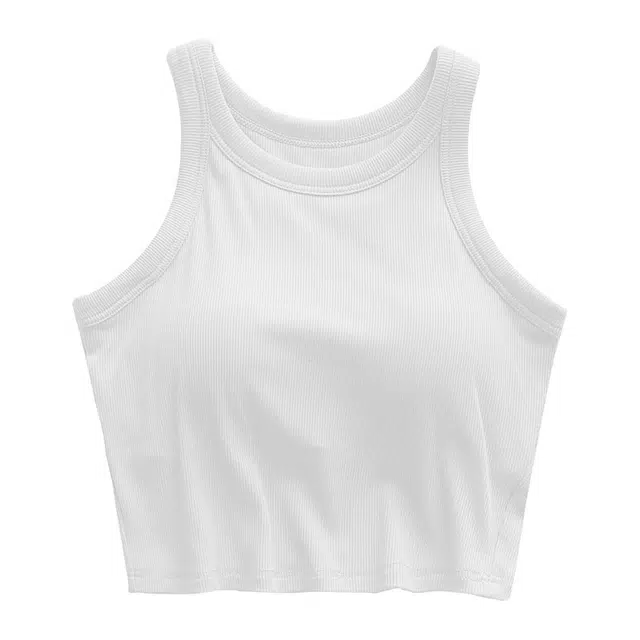 黛尔佳人 短款螺纹内搭设计感外穿无袖背心 女款