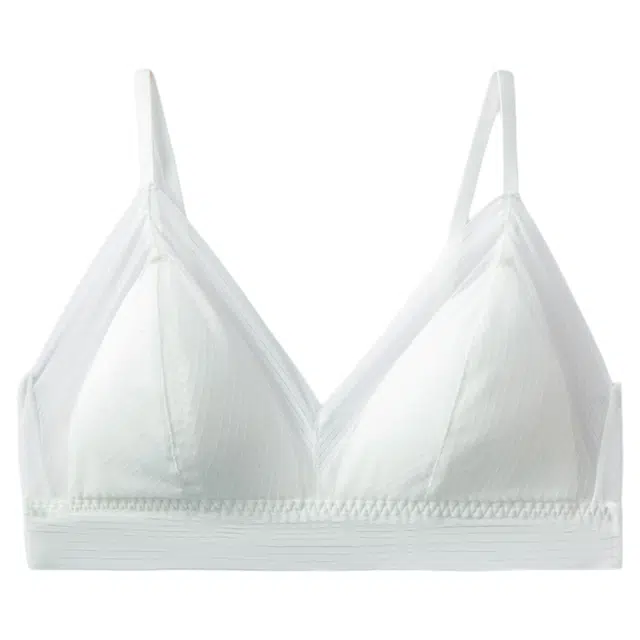 潞优野 薄款大胸显小蕾丝无钢圈文胸 女款