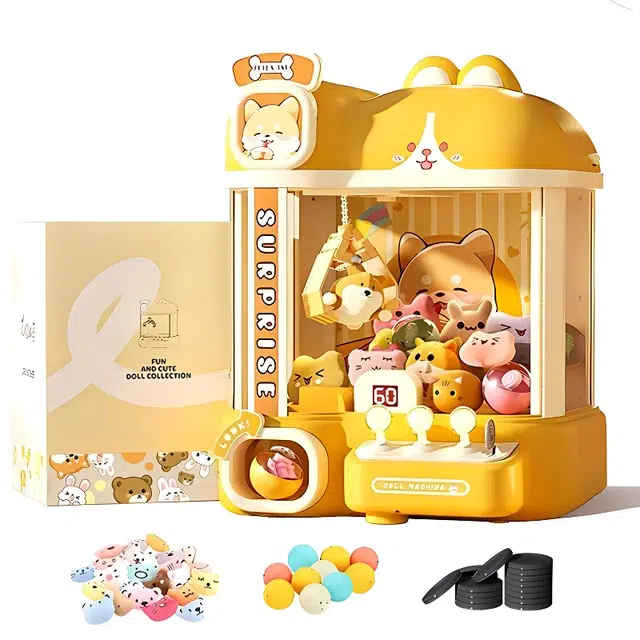 益米 可爱创意抓娃娃机 夹公仔扭蛋 玩具