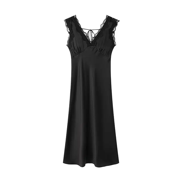 好福份 带胸垫舒适简约优雅家居服无袖夏季睡裙 女款