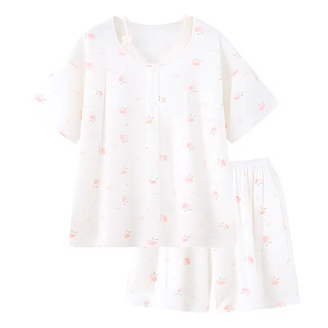 软糯亲肤|吸汗透气俞兆林 甜美简约耐磨柔软睡衣套装 女款