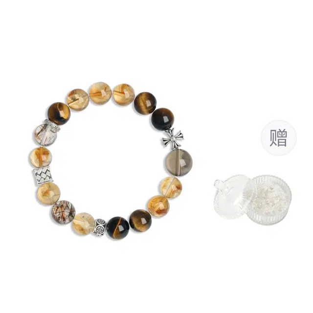 【八方来财】 浮笙梦 日进斗金 招财纳福国潮新中式百搭时尚手饰 时来运转福禄平安精致高级感日常通勤天然 多色水晶 手串 男女同款情侣款