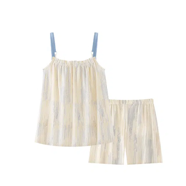 俏韵 吊带无袖短裤舒适家居服可外穿睡衣套装 女款