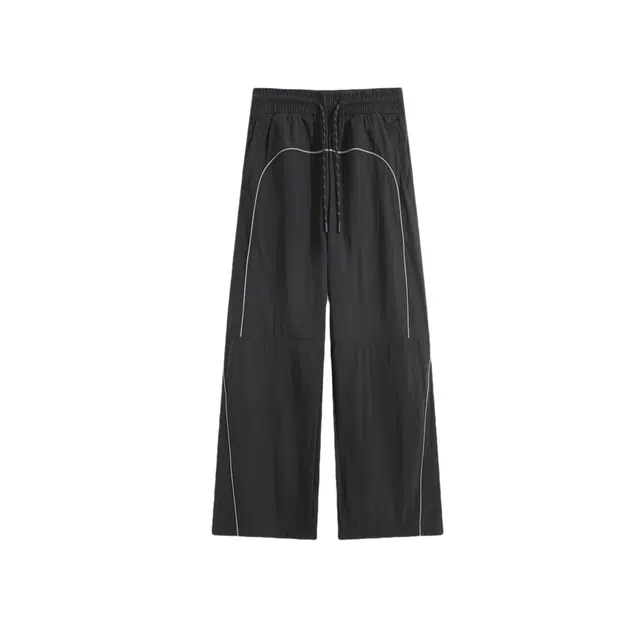 加荣 薄款凉感透气速干冰丝美式街头阔腿垂感宽松直筒百搭休闲裤 男女同款