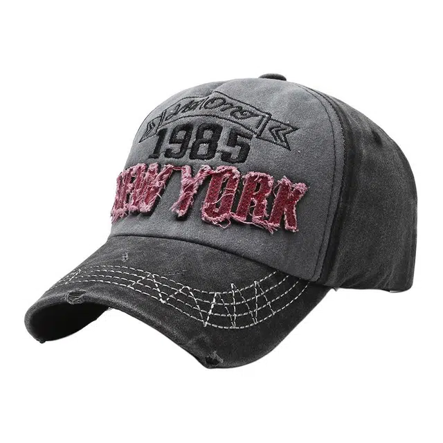 【出门必备】 俞兆林 做旧水洗春夏欧美字母帽子复古牛仔遮阳帽子 棉 鸭舌帽 男女同款情侣款