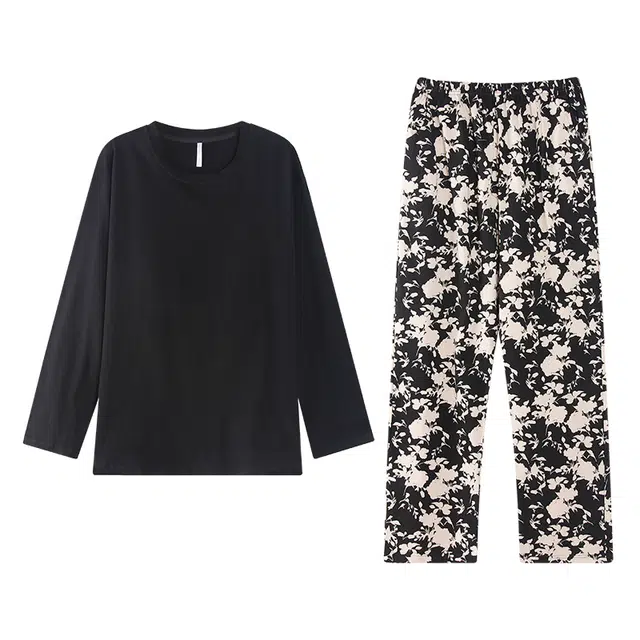 顶瓜瓜 带胸垫休闲舒适透气时尚家居服可外穿睡衣套装 女款