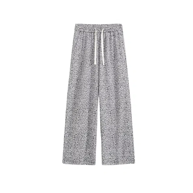 加荣 棋盘格小众设计薄款速干潮流美式高街户外百搭阔腿痞帅宽松直筒凉感透气休闲裤 男女同款