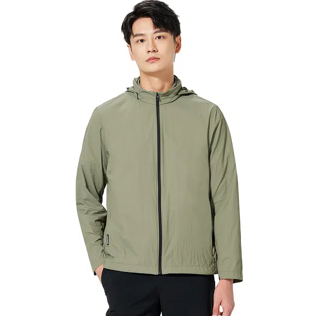 利郎 商务休闲纯色简约百搭防紫外线轻薄防晒服 男款
