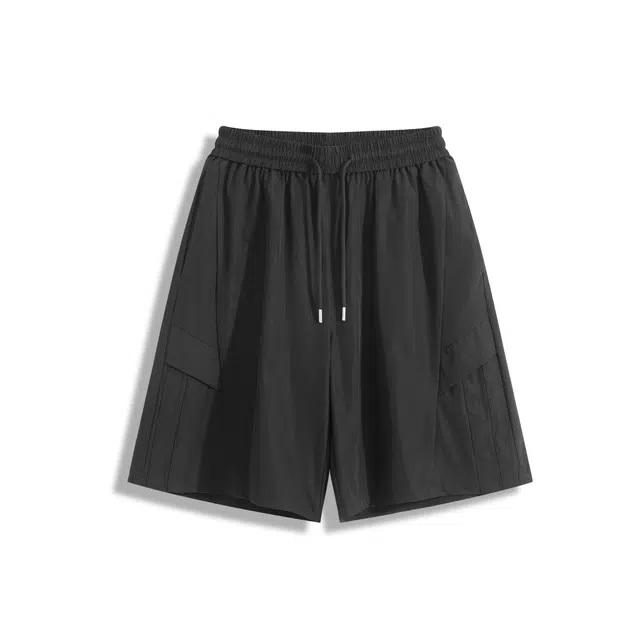 颂希尔 凉感纯色五分宽松百搭松紧腰休闲短裤 男女同款