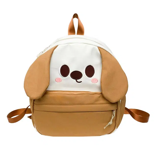 泰格奴 卡通可爱轻便百搭背包美版洋气个性气质高级感潮流时尚初中高中大学生上课书包 尼龙 双肩包 女款 卡其色/蓝色/绿色/黑色