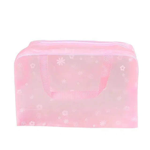 未来枫情 手提防水大容量透明化妆包 旅行收纳