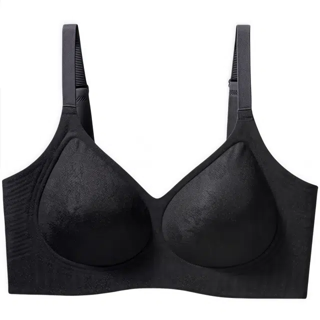 兰缪 新中式浮雕提花舒适透气凉感聚拢承托侧收文胸 女款