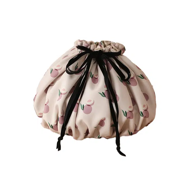 轻迎 懒人化妆包收纳包洗漱包手提包便携旅行包防水宿舍束口收纳便携高级感旅行大容量化妆包