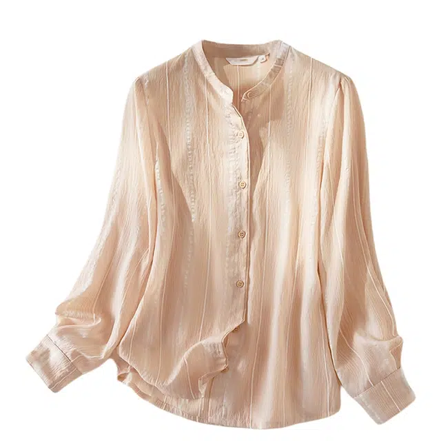 潞优野 高级通勤显瘦轻薄肌理感高级感气质长袖衬衫 女款