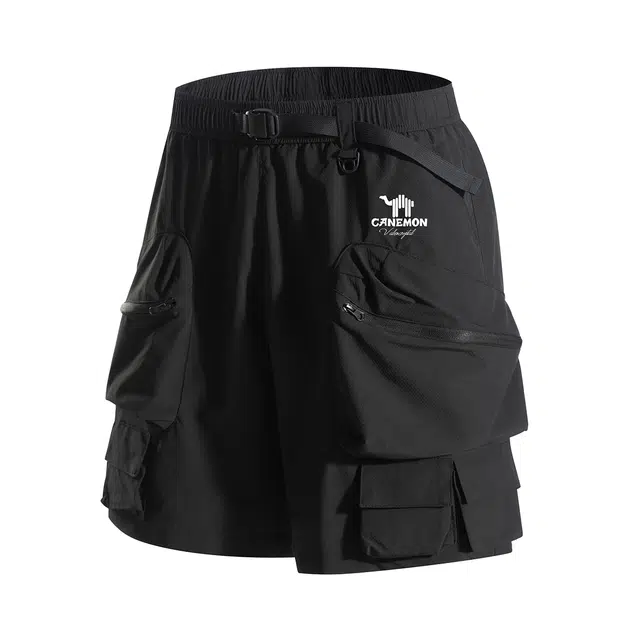 领航骆驼 直筒透气纯色百搭潮流户外运动休闲短裤 男女同款