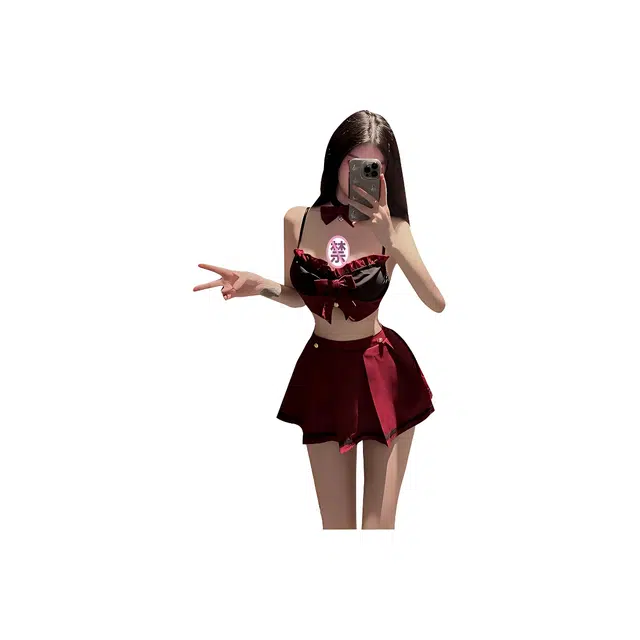 崇朵  抹胸睡裙大码性感免脱小胸情趣内衣