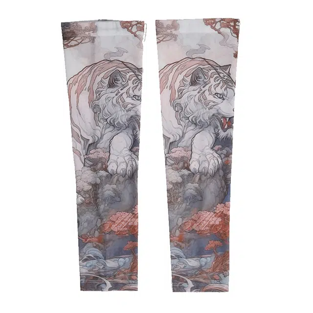 俞兆林 国潮冰袖纹身袖套防紫外线护臂刺青手臂套袖夏季户外骑行开车遮阳冰爽透气 轻薄 防晒袖 男款