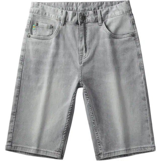 吉肯蒂 高端五分裤修身直筒牛仔短裤 男款