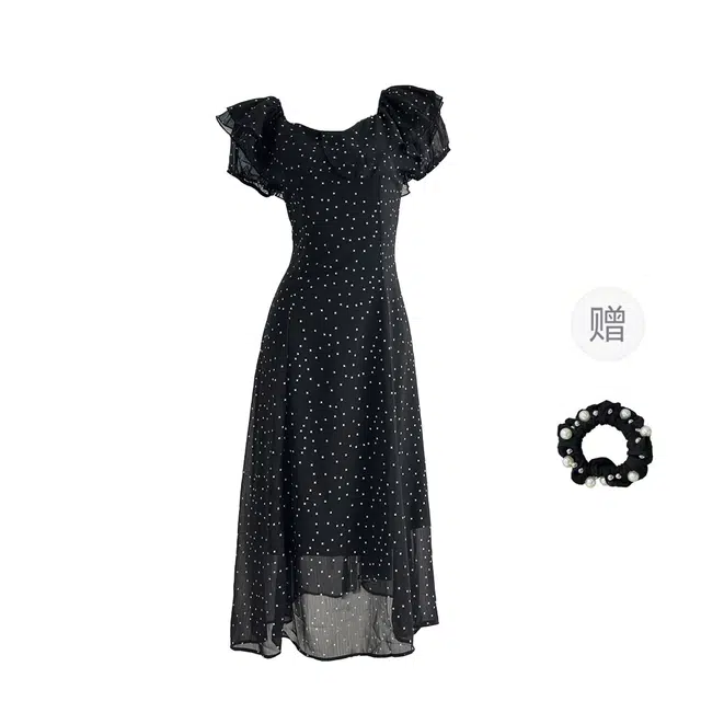 雾闪闪 舒适时尚休闲简约短袖连衣裙 女款