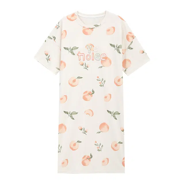 睦隆世家 短袖待产裙孕妇带胸垫舒适睡裙 女款