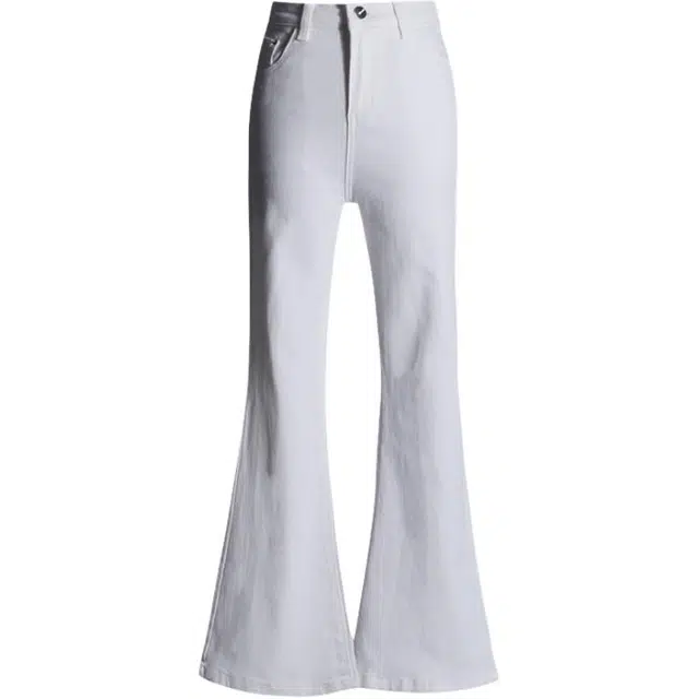 拾籍 气质款少女千金感百搭腰臀比弹力高腰显瘦修身喇叭裤牛仔裤 女款