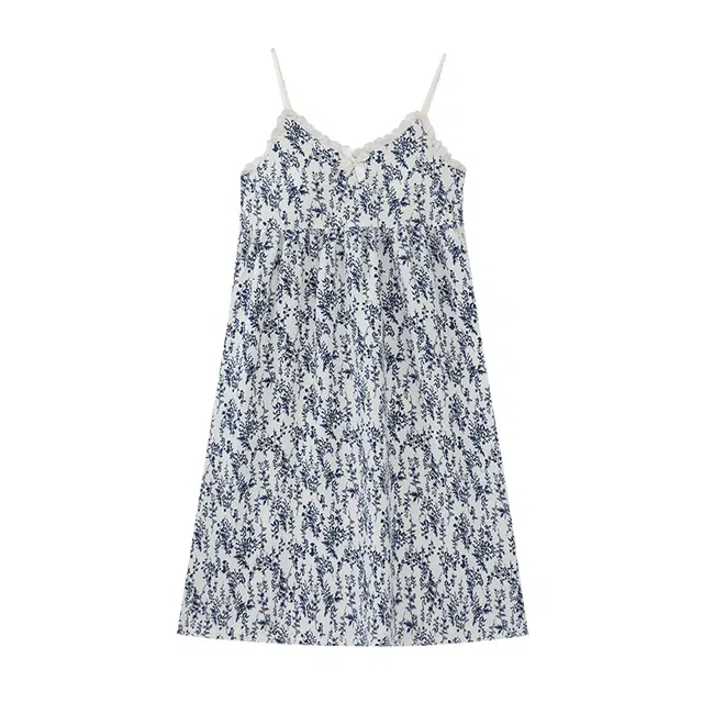 睦隆世家 无袖背心薄款带胸垫清新大码可外穿睡裙 女款