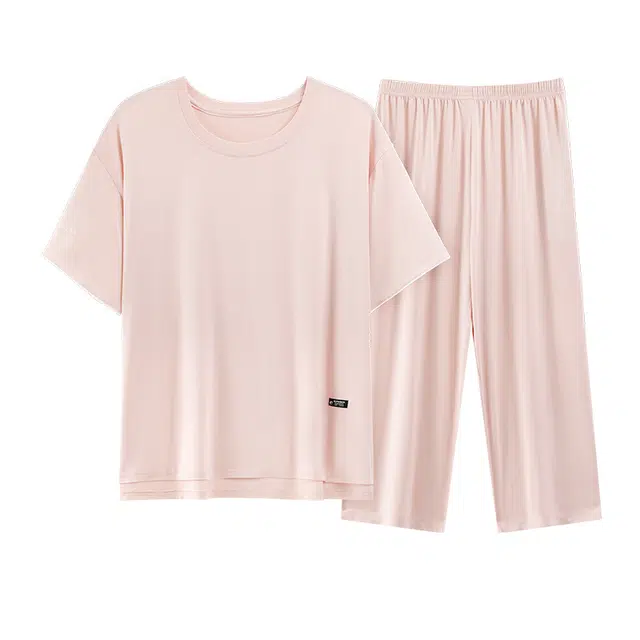 睦隆世家 短袖七分裤凉感简约家居服睡衣套装 女款